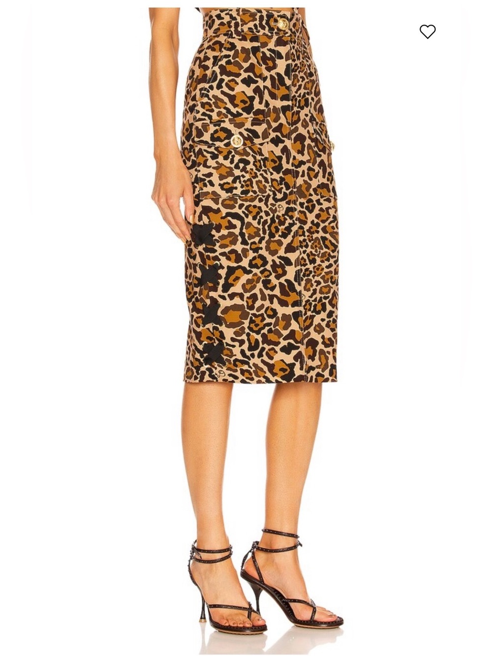 DUNDAS Ryder Leopard-Print Midi Pencil Skirt